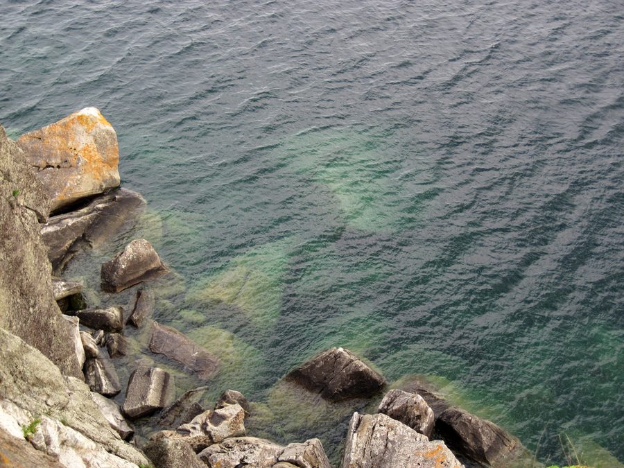 Rocky Lake Superior shoreline near Split Rock Lighthouse on Minnesota's North Shore.