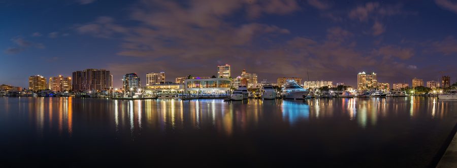 Panorama of downtown Sarasota from Bayfront Park