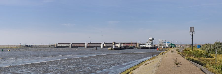 Eider Barrage at the estuary near Tönning