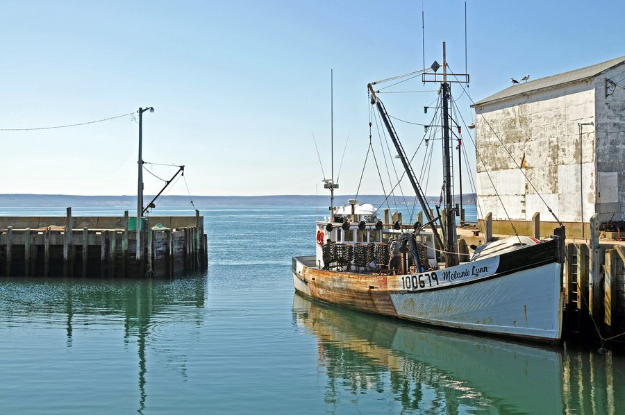 Scallop fishing boat Melanie Lynn off the coast of Nova Scotia