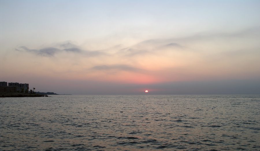 Early morning view of the coast near AyaÅŸ in the district of Erdemli, Mersin