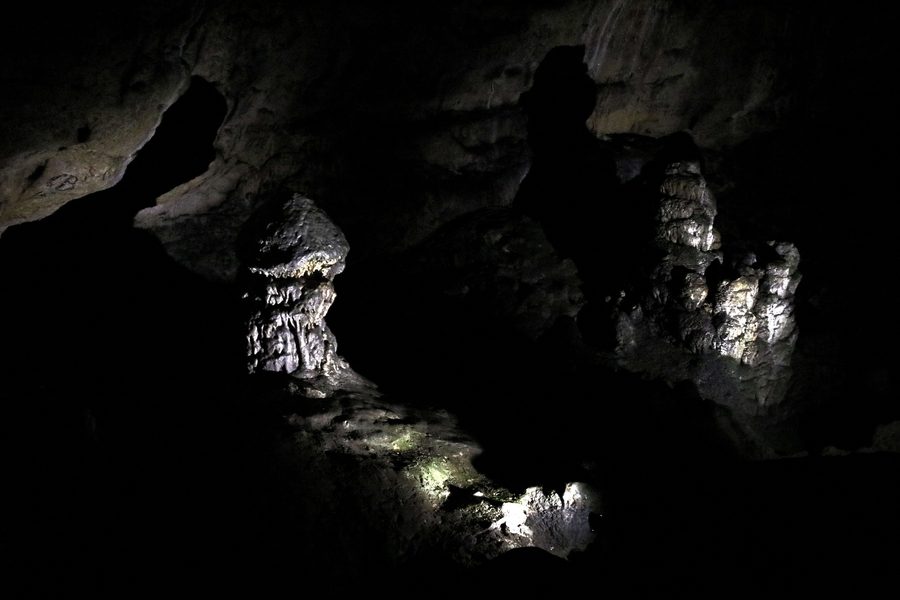 Interior of the Nebelhöhle cave in Sonnenbühl