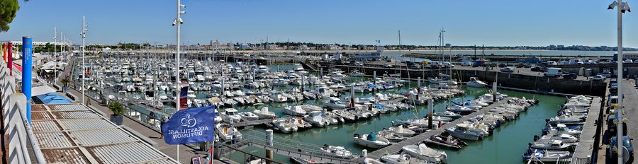 Panoramic view of the marina of Royan, Charente-Maritime, France