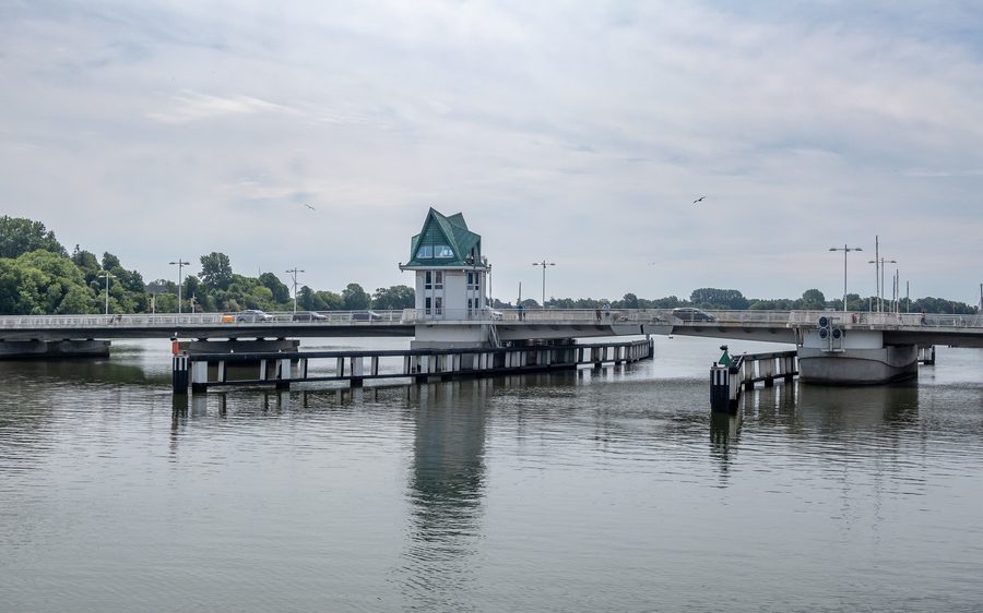 Schlei bridge over the Schlei near Kappeln in Schleswig-Holstein