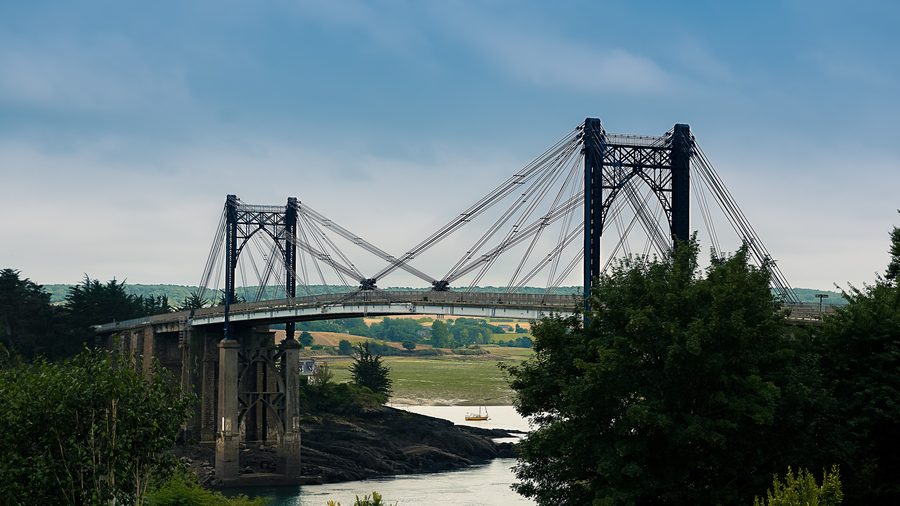 View of the bridge at Lézardrieux over the Trieux