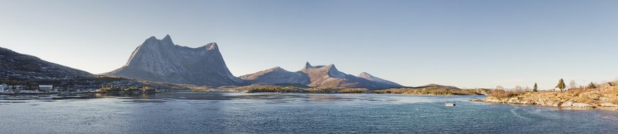 View over Sørstraumen from the Sørstraumen Bridge in Nordland