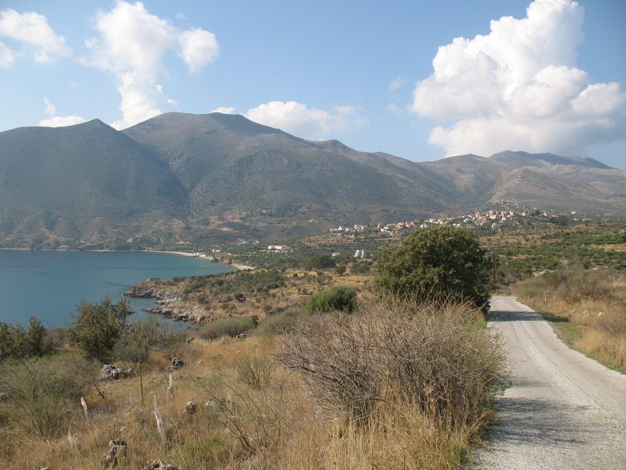 View of Skoutari Bay in eastern Mani
