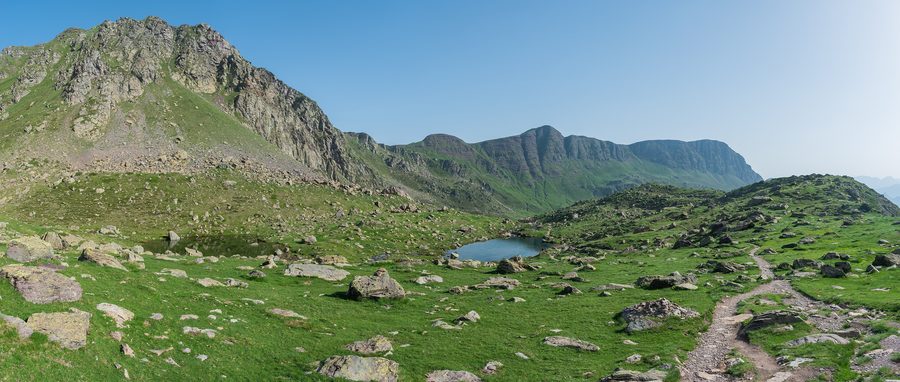 Landscape of the Pyrenees in the municipality of Laruns in the Pyrénées-Atlantiques department