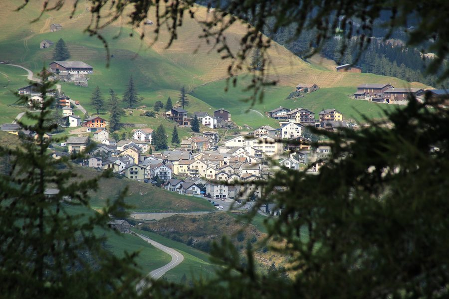 Simplon Village with alpine mountain scenery