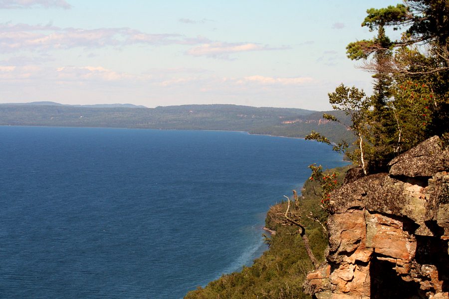 View of the Sleeping Giant from Thunder Bay Lookout in Ontario