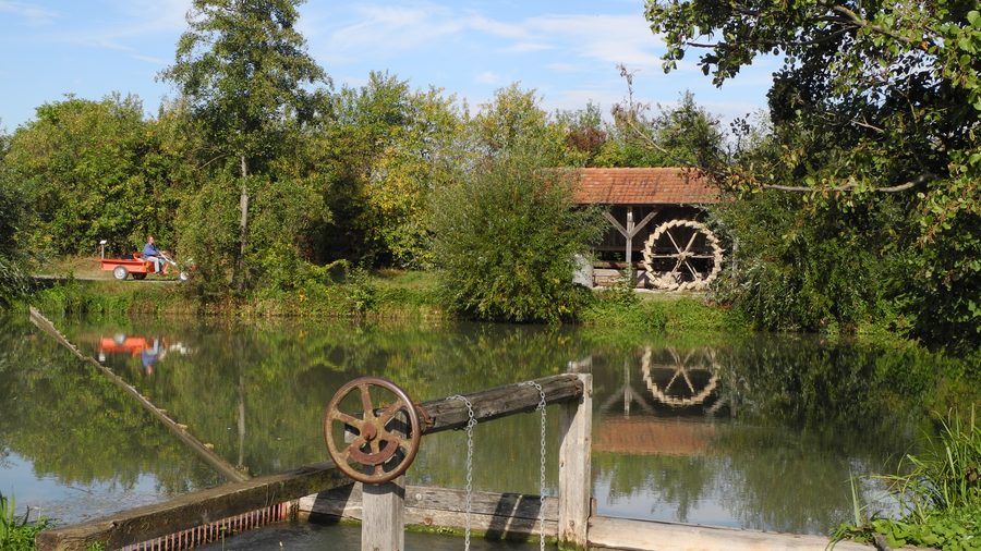 Water-lifting wheel at the Franconian Open-Air Museum in Bad Windsheim
