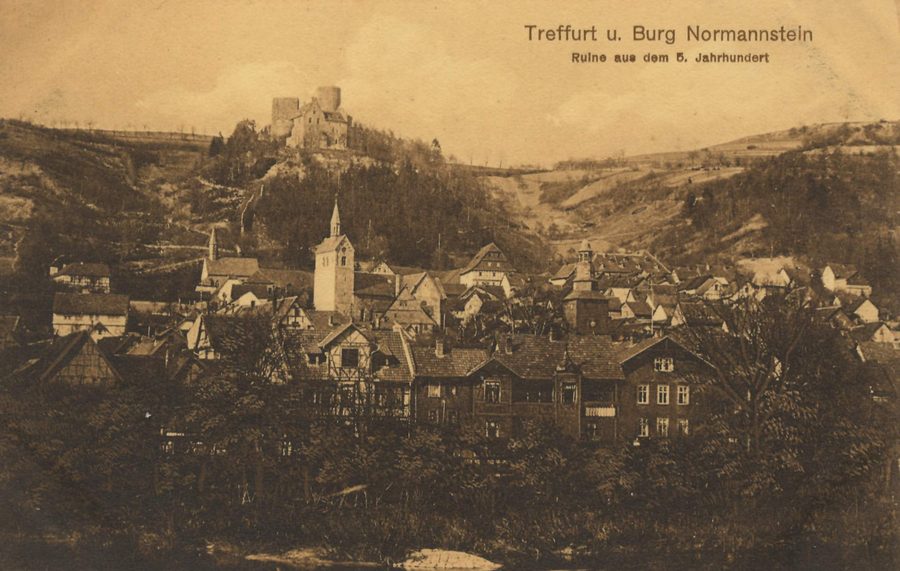 View of Treffurt with Normannstein Castle