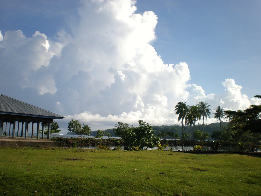 Village and landscape on Savai'i in Samoa