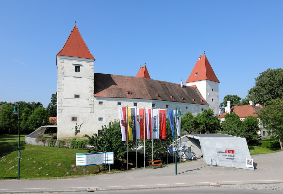 Schloss Orth in Orth an der Donau, which serves as the visitor center of the Danube-Auen National Park