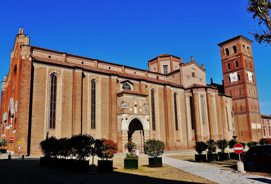 South side of the Cathedral of Santa Maria Assunta in Asti in Piedmont