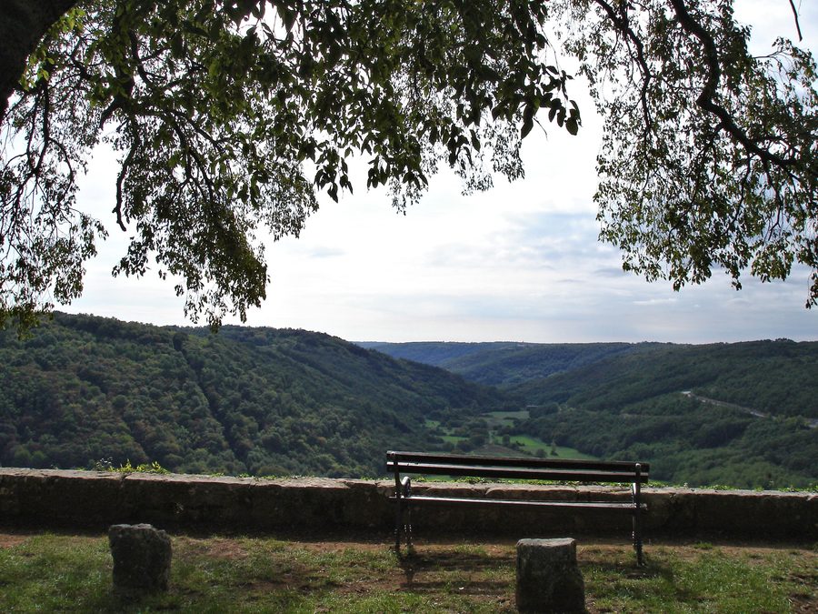 Viewpoint in Tinjan overlooking the Lim Bay valley