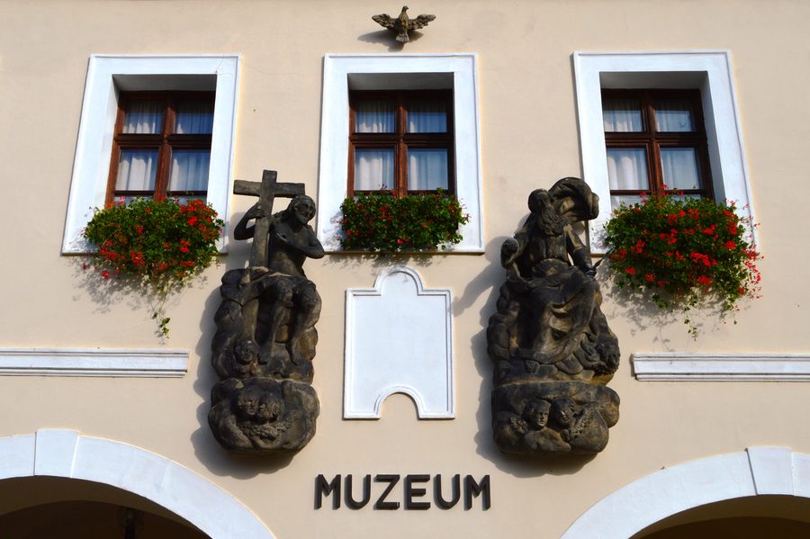 View of the historic old town of Mělník.