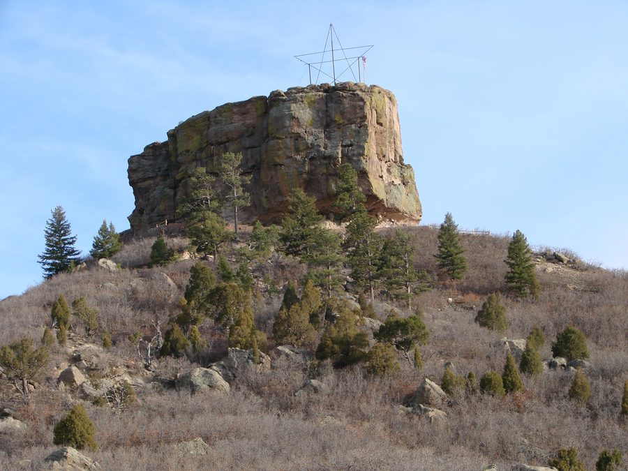Castle Rock butte in Castle Rock, Colorado