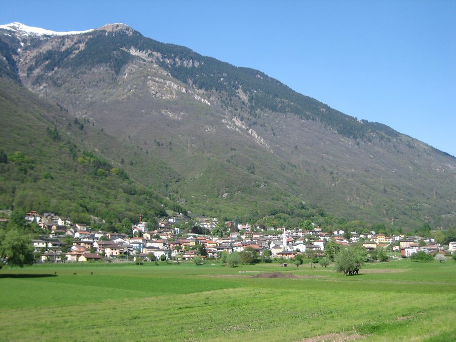 View of Lumino TI in the canton of Ticino