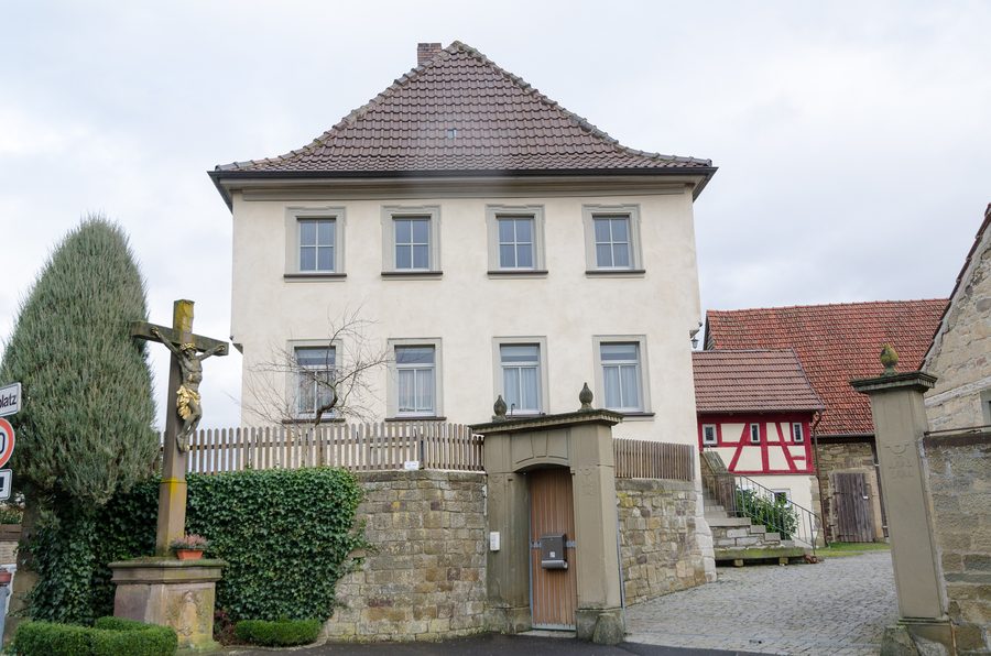 Street view in Brebersdorf, a part of the municipality of Wasserlosen