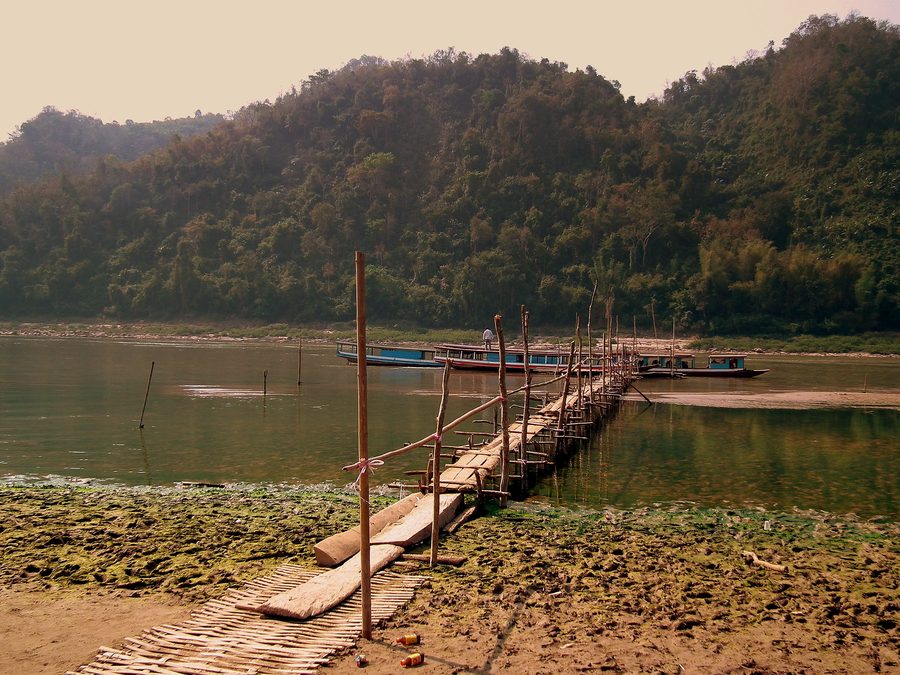 Mekong riverbank in Laos
