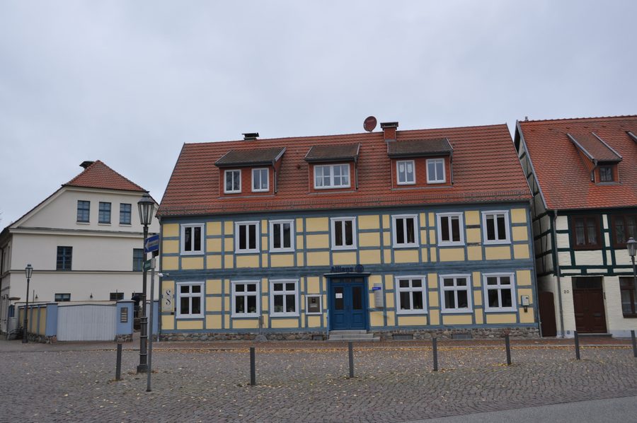 Church square in Röbel/Müritz in Mecklenburg-Western Pomerania