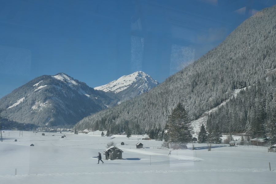 Alpine landscape near Bichlbach in the Reutte district, Tyrol