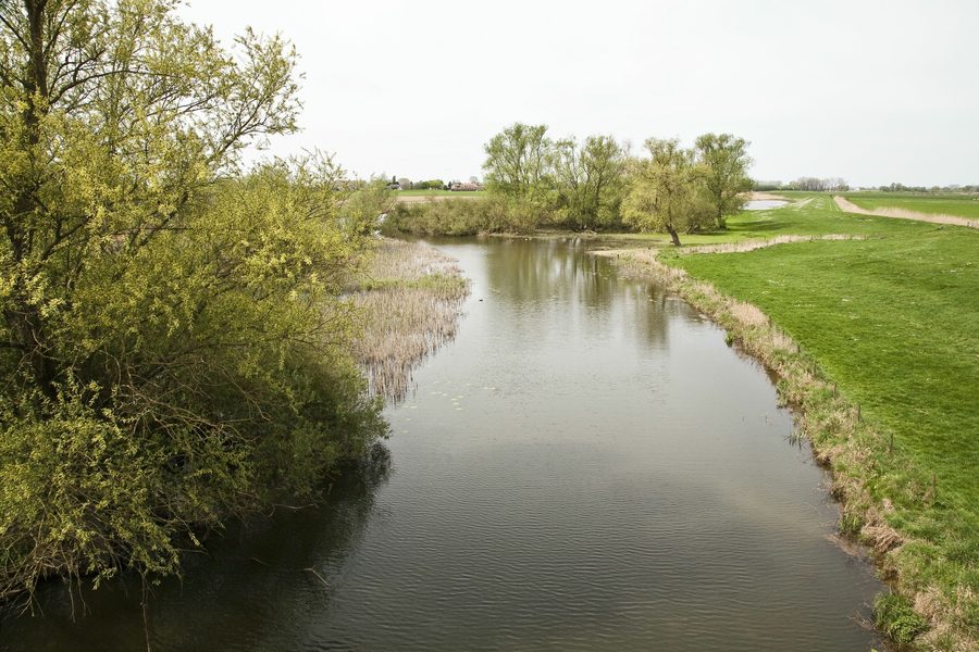 View of the old channel of the Oude Rijn in the Rijnstrangen area near Herwen