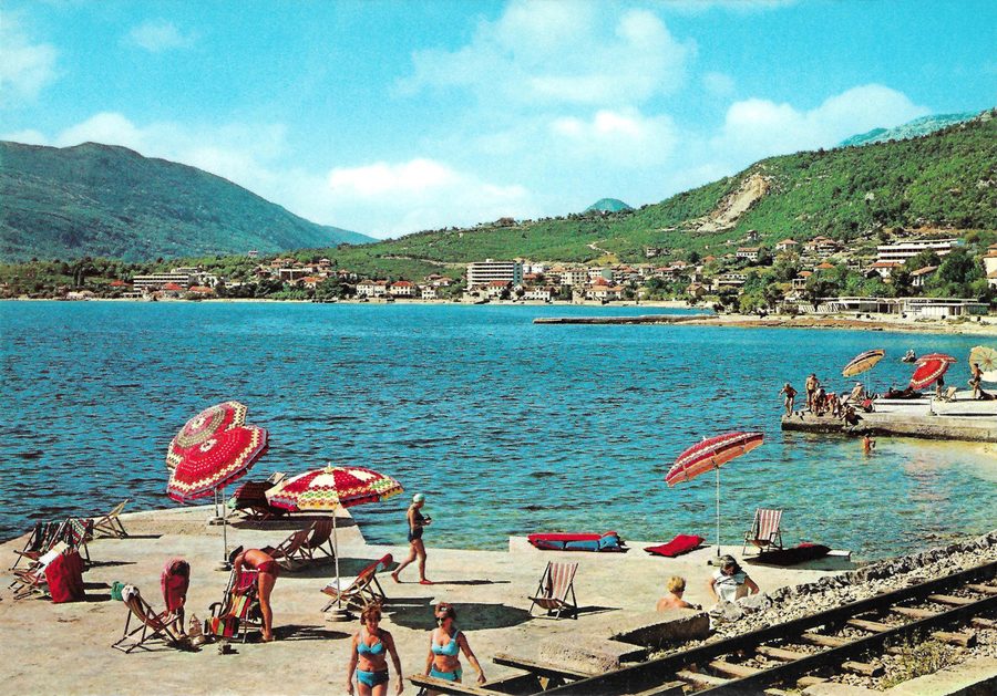Beach area near Herceg Novi with a view of Igalo