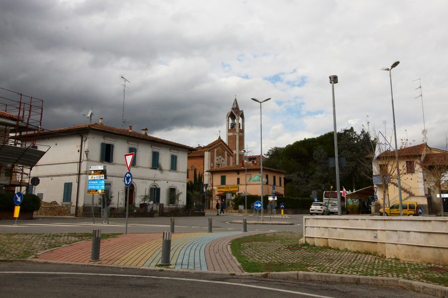 Town center of Castellina Scalo in the municipality of Monteriggioni in Tuscany