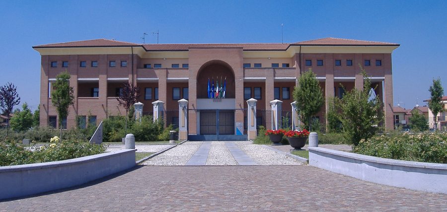Town hall of Montanaso Lombardo in the province of Lodi