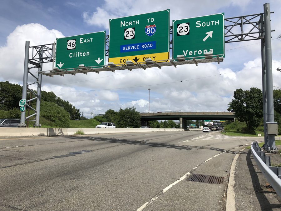 View along U.S. Route 46 in Wayne Township, New Jersey