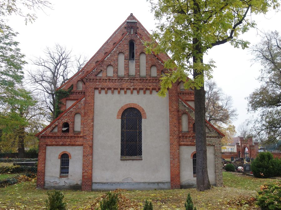 Eastern view of the village church of Diedersdorf in the municipality of Vierlinden