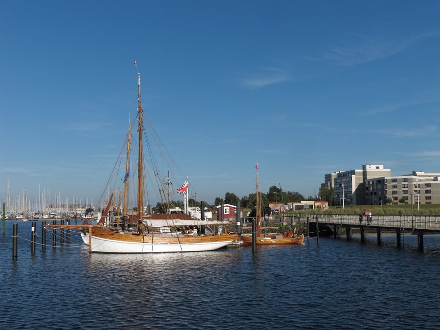 Marina Wendtorf with boats and water view