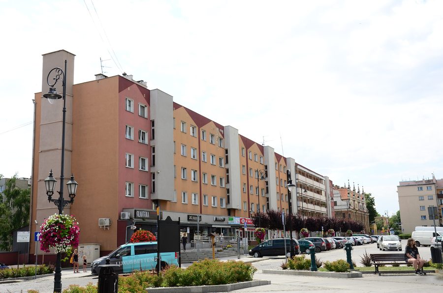 Market square of Strzelin in Lower Silesia