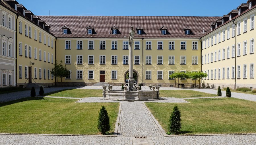 Exterior view of Metten Benedictine abbey in Bavaria