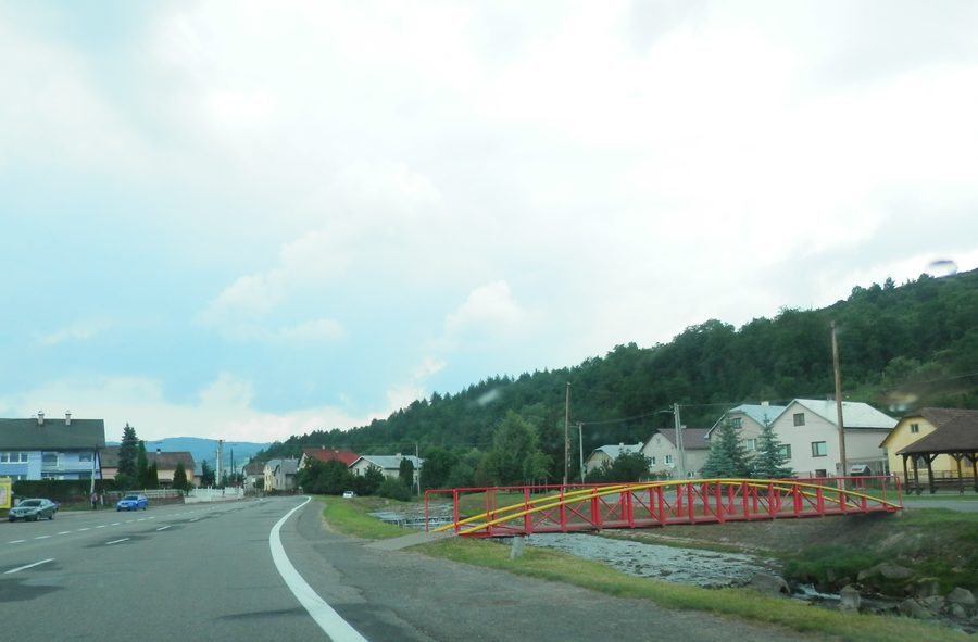 Rural landscape and village view of Malcov in the Bardejov district