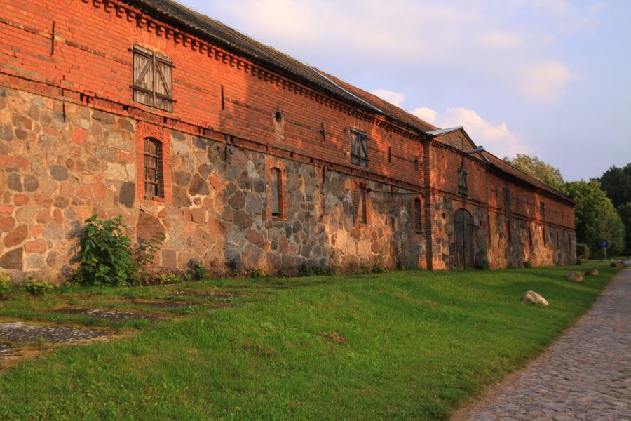 Historic manor house on the Nakomiady estate in Poland