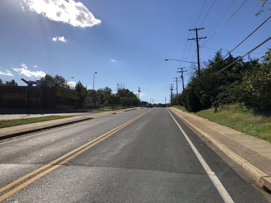 View along Maryland State Route 332 in Capitol Heights, Maryland