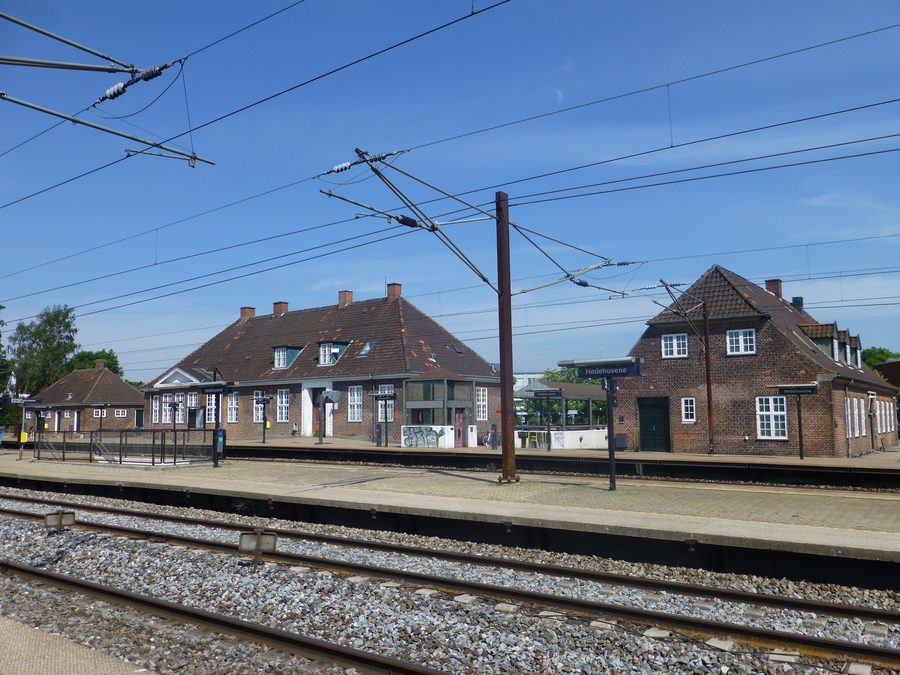 Hedehusene station on the railway line in Denmark