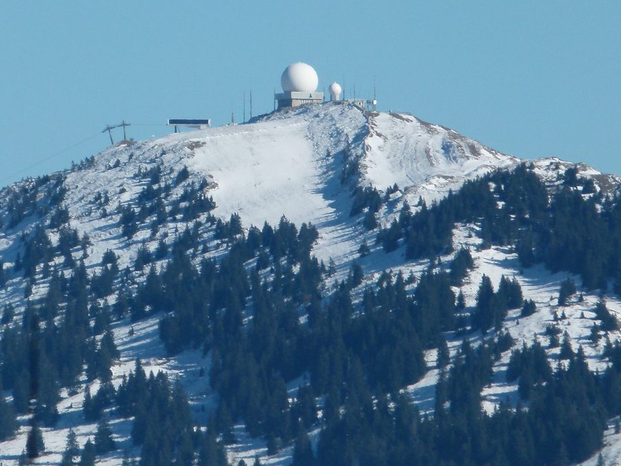 View of the summit of La Dôle in the Swiss Jura
