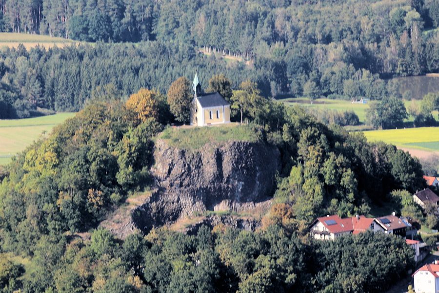 Basalt cone of Parkstein in the district of Neustadt an der Waldnaab