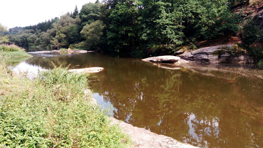 Lužnice river on the educational trail Na Onen Svět between Dobronice and Bechyně in South Bohemia