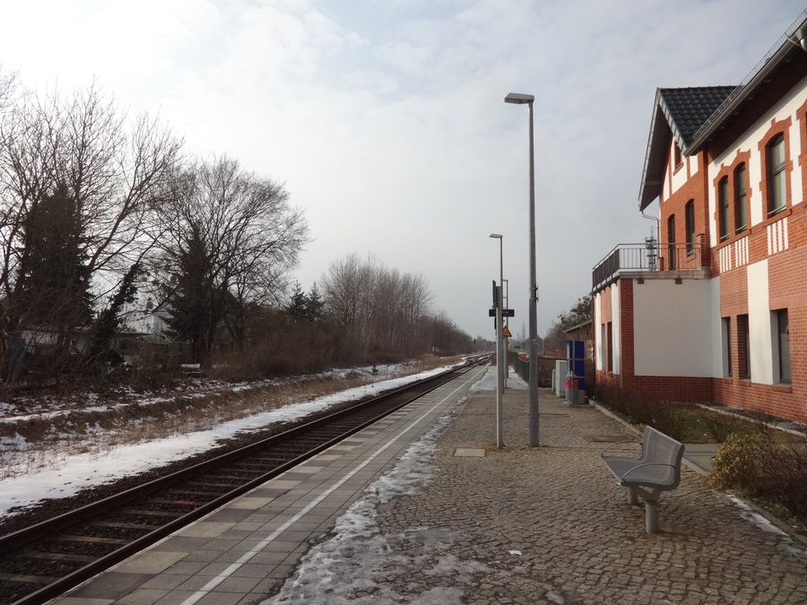 Listed station building in Rehfelde from 1874