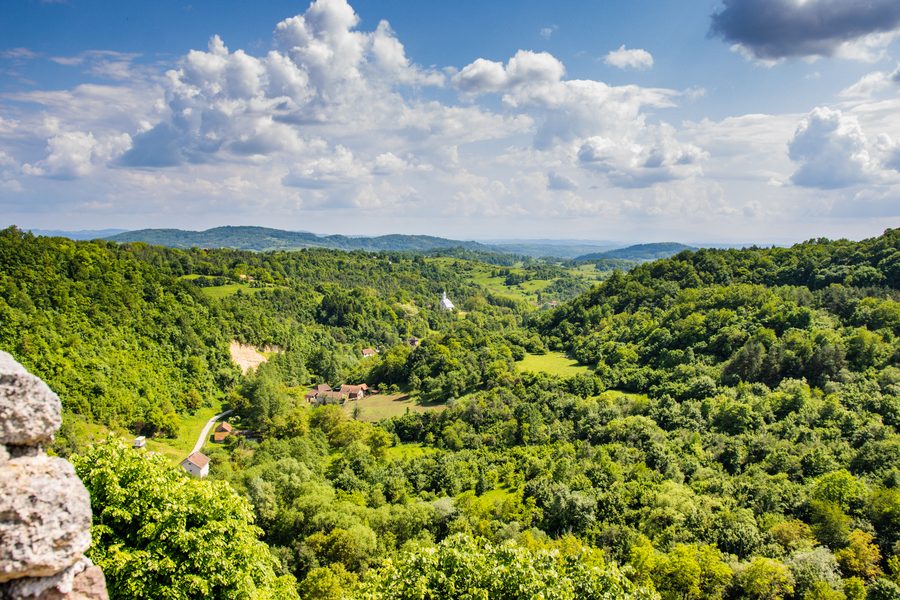 View of the ruins of Zrin Castle in the municipality of Dvor