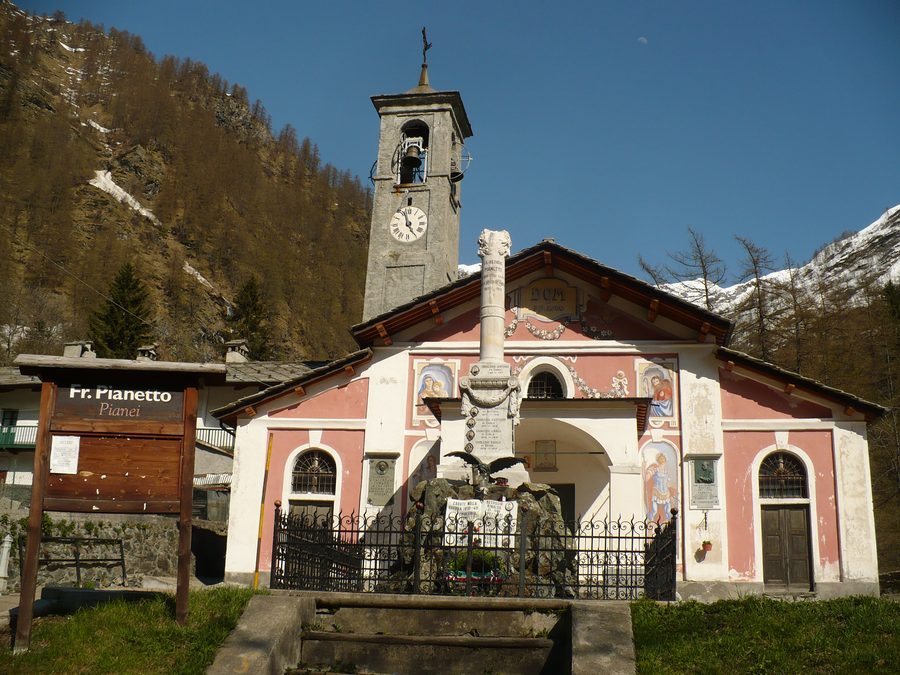 Church in Pianetto, Valprato Soana, in the Soana Valley
