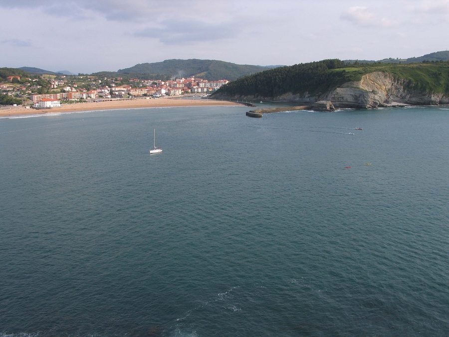 Bay of Plentzia with waterfront buildings and water surface