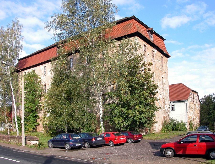 Stolberg Castle in Schwarza, a former water castle from the 13th century