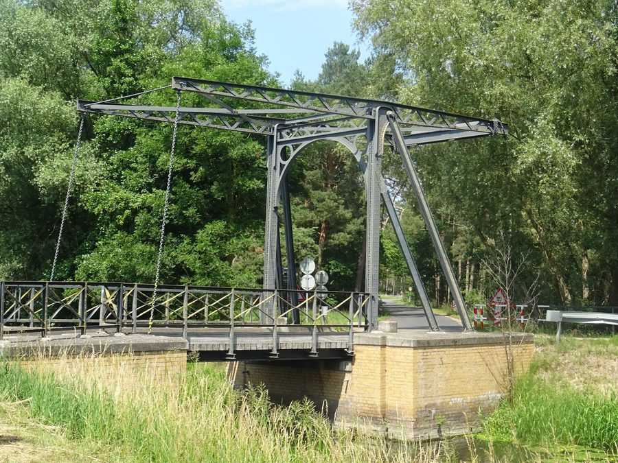 Listed drawbridge in the Schwiesow Forest in the municipality of Groß Schwiesow