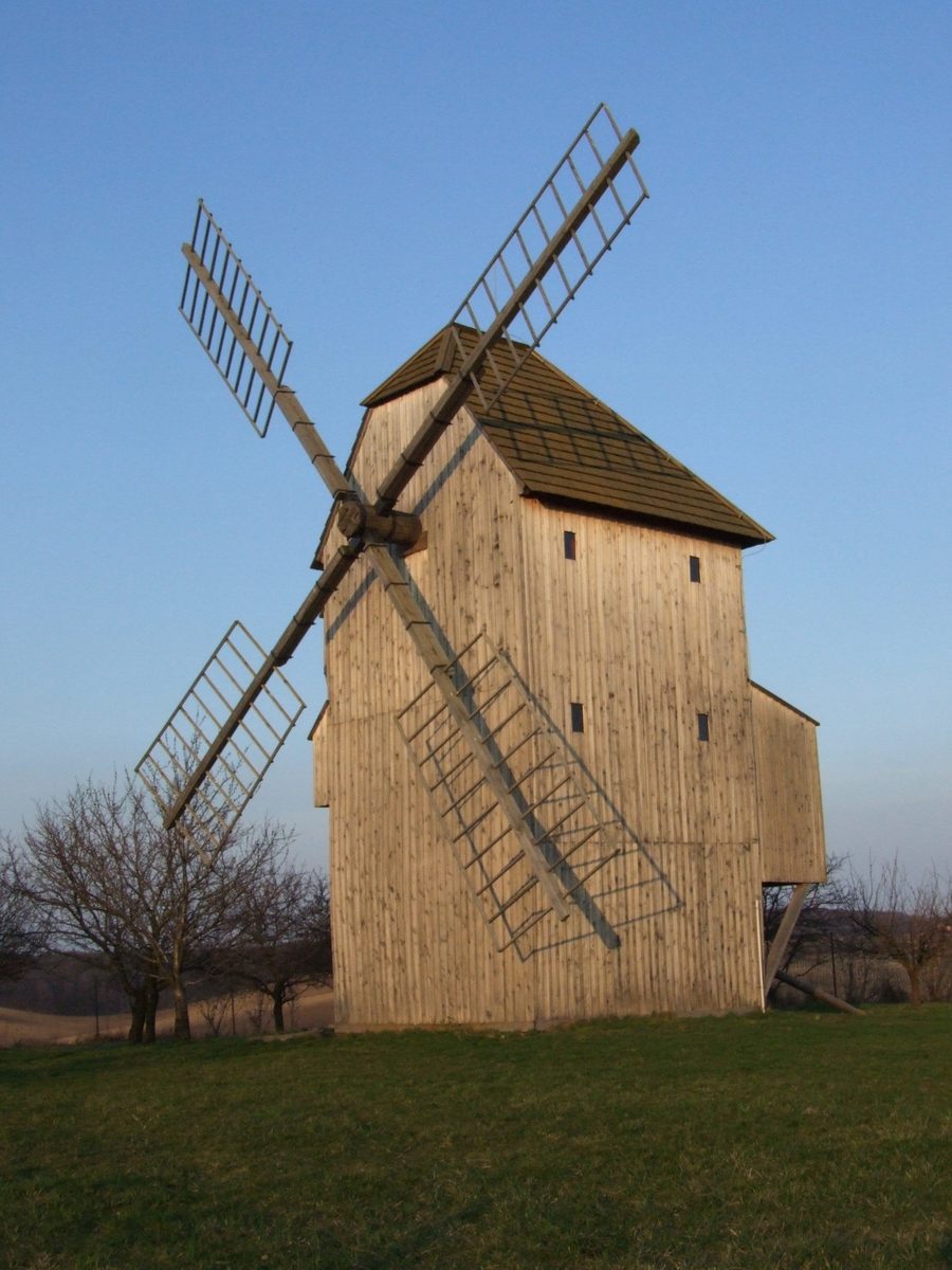 Historic windmill in Starý Poddvorov in the HodonÃn District